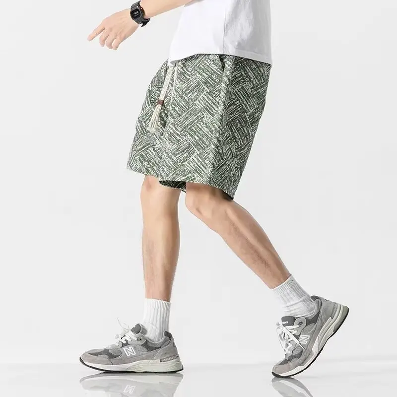 メンズ5速乾性スポーツショーツ,メンズカジュアルショーツ,ラージパンツ,薄手,韓国版,夏のトレンド