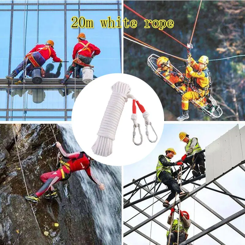 屋外で引き出されたとき、二重フック付きの厚手の物干しロープは、物干しロープの救助ロープを締めます。