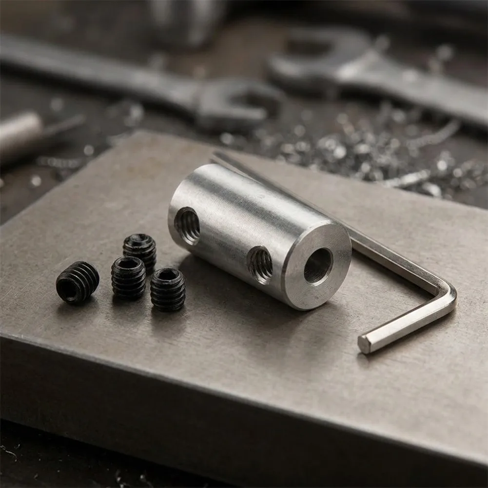 4mm to 10mm Motor Shaft Coupling with 90 Degree Mounting Configuration and Four Screw Fastening in GB Compliant 45 Steel