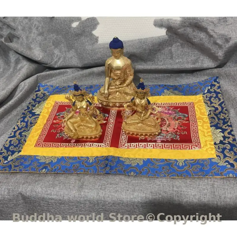 Wholesale Tibet Nepal Buddhist item family home Temple Eight Auspicious Altar Worship Buddha statue Table cloth mat Cushion 60cm