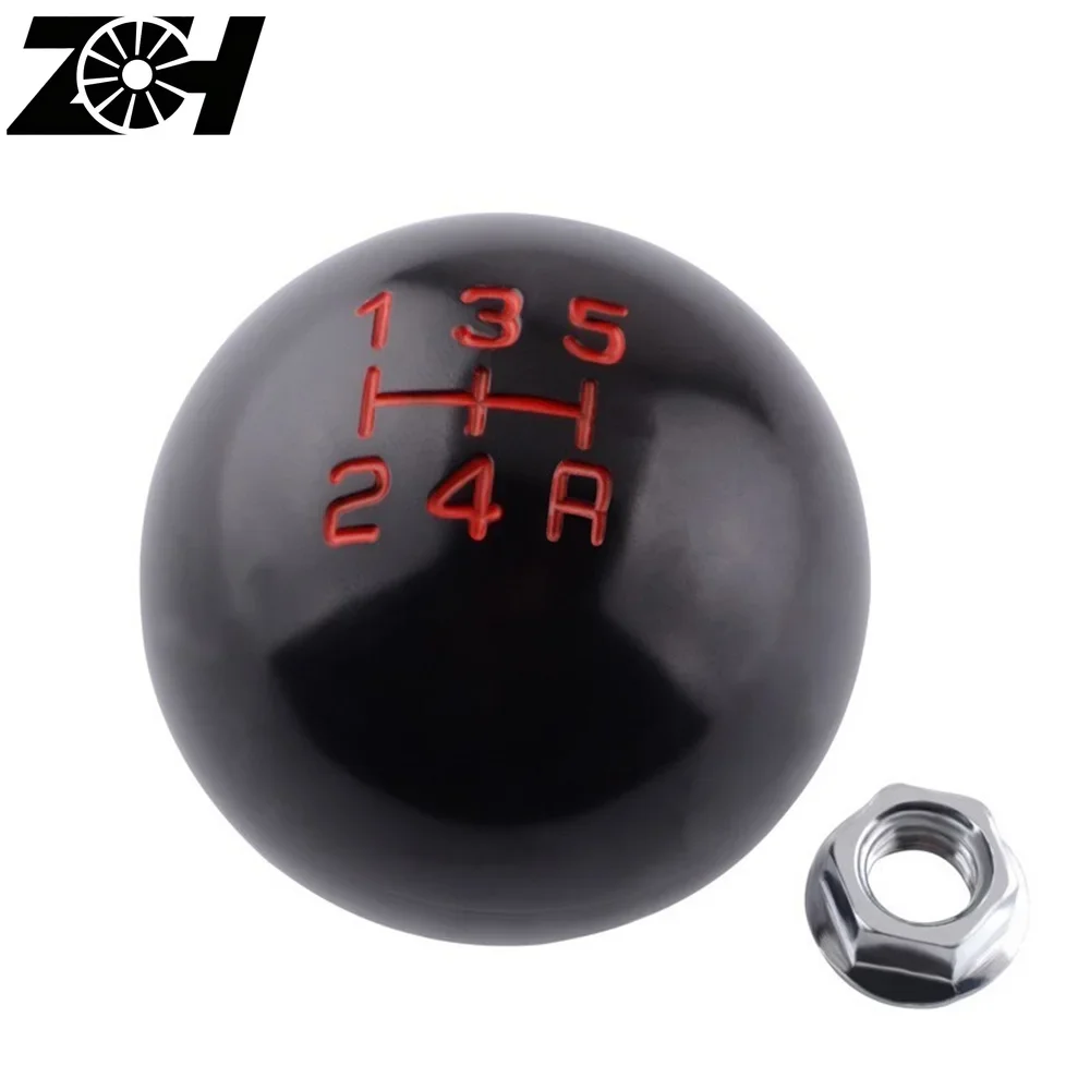 5 6 Speed Car Aluminum Manual Gear Shift Knob Ball Shifter Lever Handle M10x1.5 Thread MT Fit For Honda