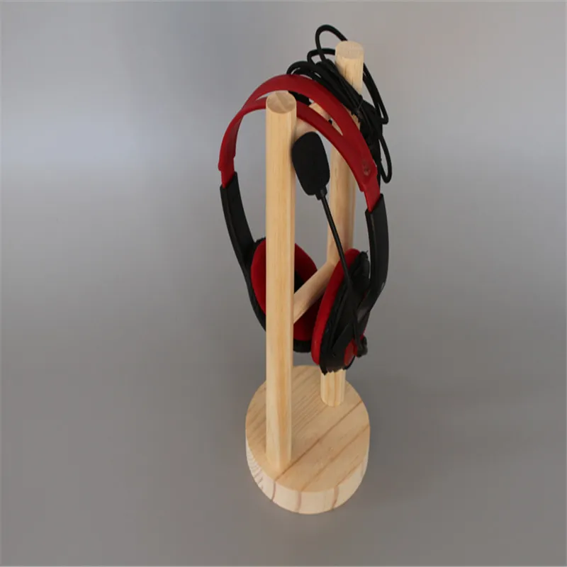 U شكل سماعات خشبية حامل انفصال خشبي سطح المكتب عرض سماعات أذن حامل حامل قوس شماعات رف للمنزل مكتب