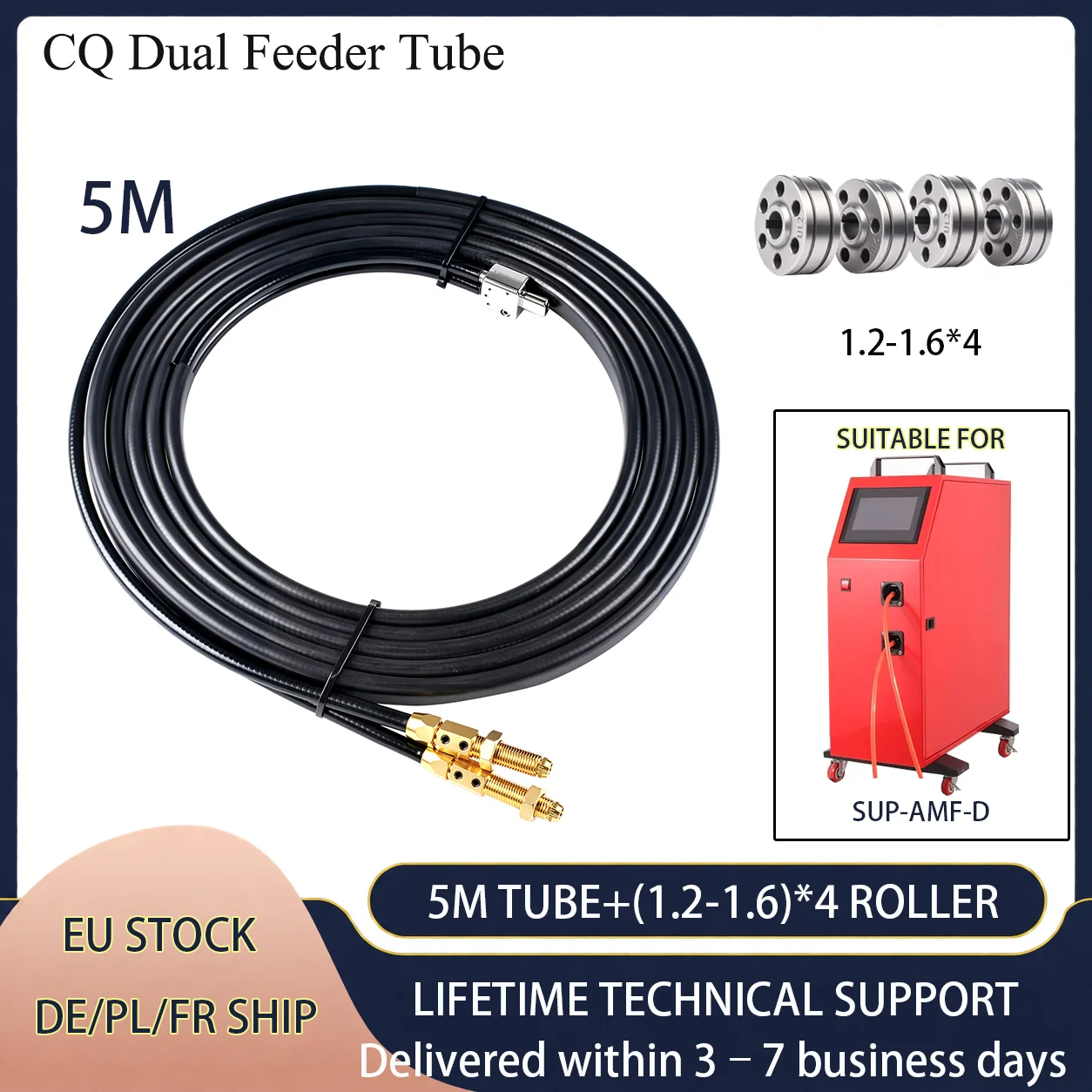 SUP Wire Feeding Tube Guide 5m Aluminum Welder Wire Graphite Hose Welding Machine Automatic Dual Wire Feed Machine Accessories