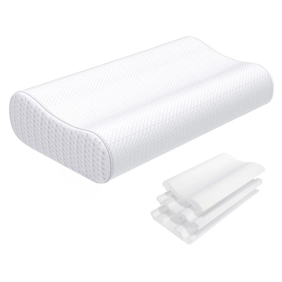 

Cervical Pillow for Neck Strain Relief, Memory Foam Neck Pillow for Sleeping, Adjustable Orthopedic Sandwich Pillow, Contour Coo