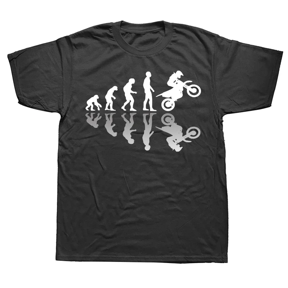 Funny Evolution Biker Motorcycle Racing T Shirts Summer Style Graph Cotton Streetwear Short Sve Birthday Gifts T-shirt Men