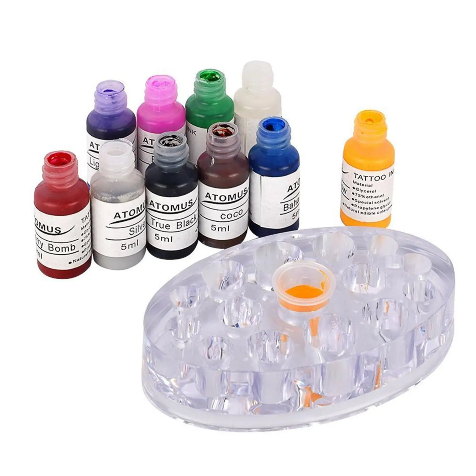 

Tattoo Ink Set Multi Color Pigment Natural Plant Tattooing Kit Professional Tattoo Supplies for Body Art