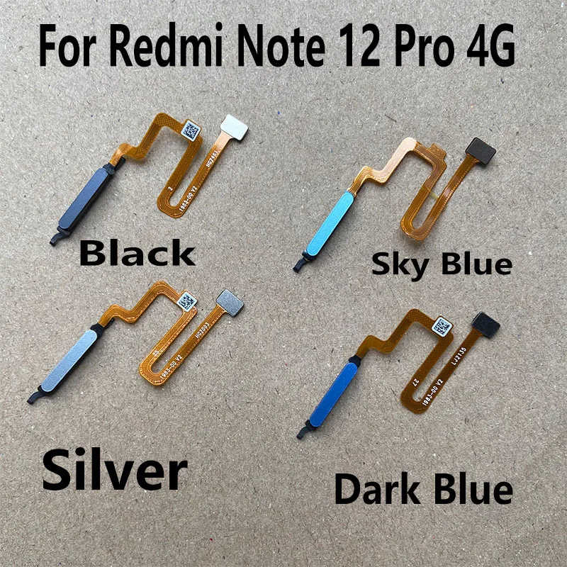 New For Xiaomi Redmi Note 12 PRO Fingerprint Sensor Home Button Menu Touch ID Scanner Ribbon Connector Flex Cable 4G 5G