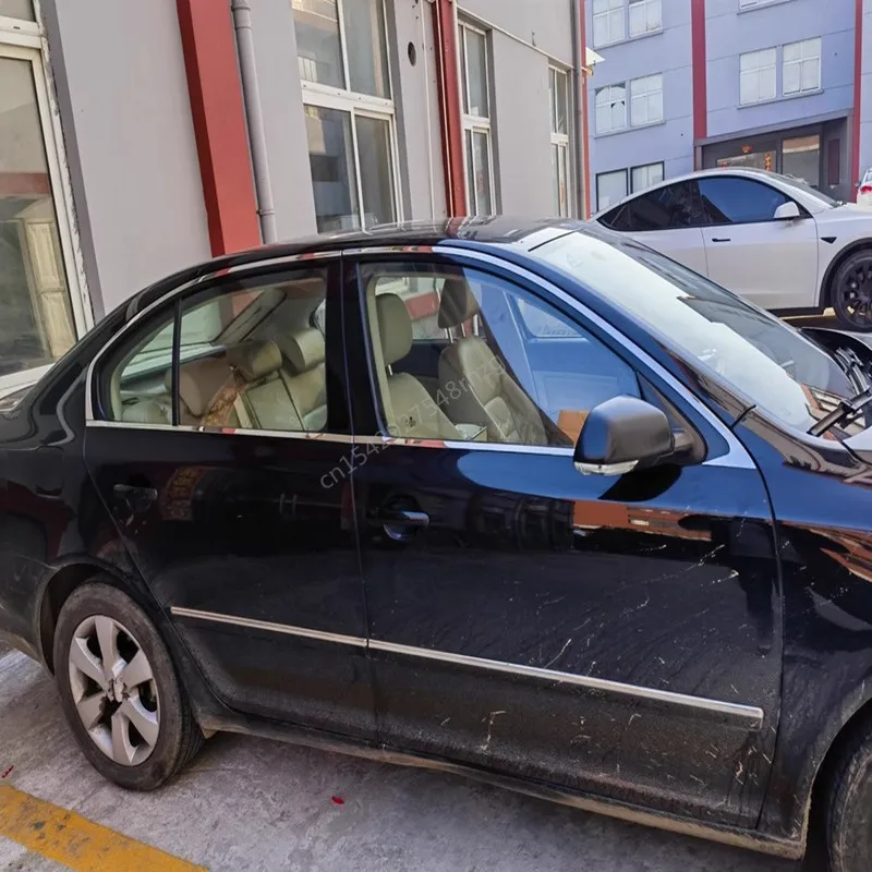 

For Skoda Octavia 2008-2013 Dedicated New and Old Stainless Steel Window Decorative Strips Beautiful Decoration Car Accessories