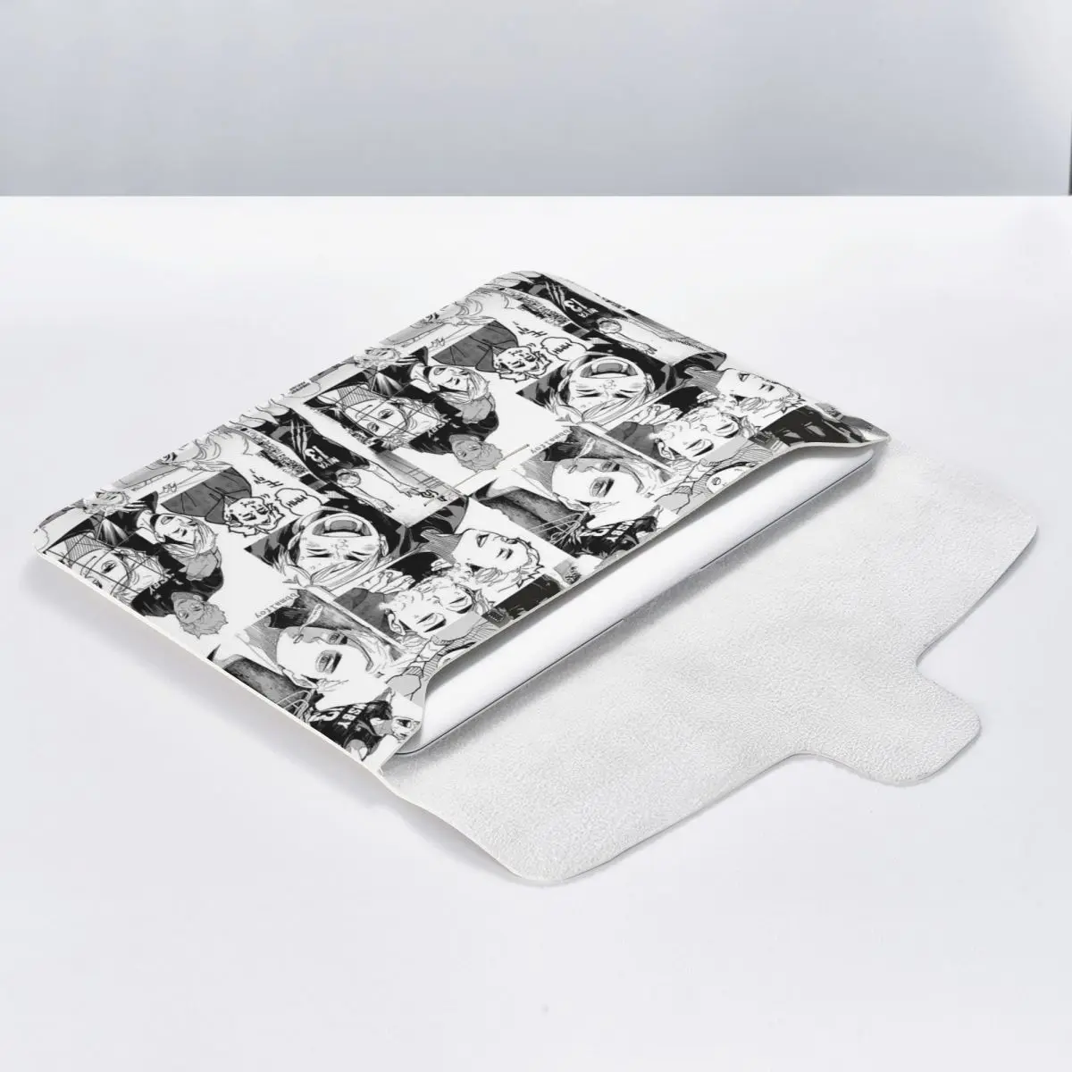 Haikyuu Anime Sakusa Kiyoomi And Atsumu Manga PU Leather Horizontal Laptop Sleeve Shockproof Soft Lining Notebook Case 13 Inch