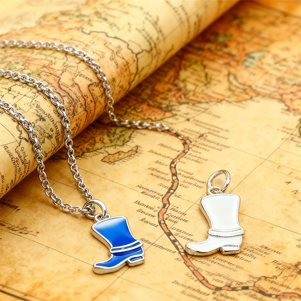 4Pcs Pendants Brass Enamel Cowboy Boot Charms Stylish Western Style for DIY Jewelry Making Necklace Bracelet Daily Accessories