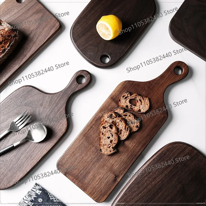 North American black walnut solid wood cutting board Japanese style small case cutting board steak fruit bread tray whole wood