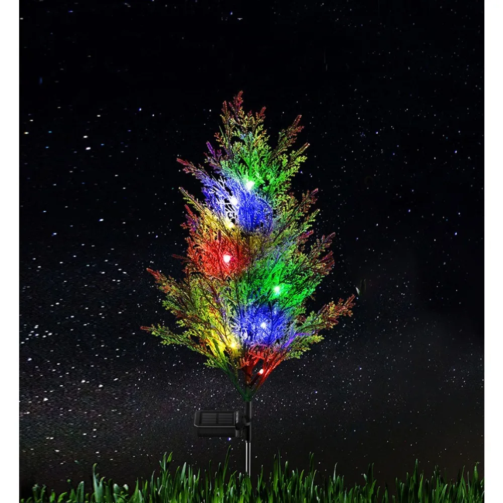 

LED new solar pine tree ground lights outdoor waterproof garden lawn lamp Christmas holiday decoration lights