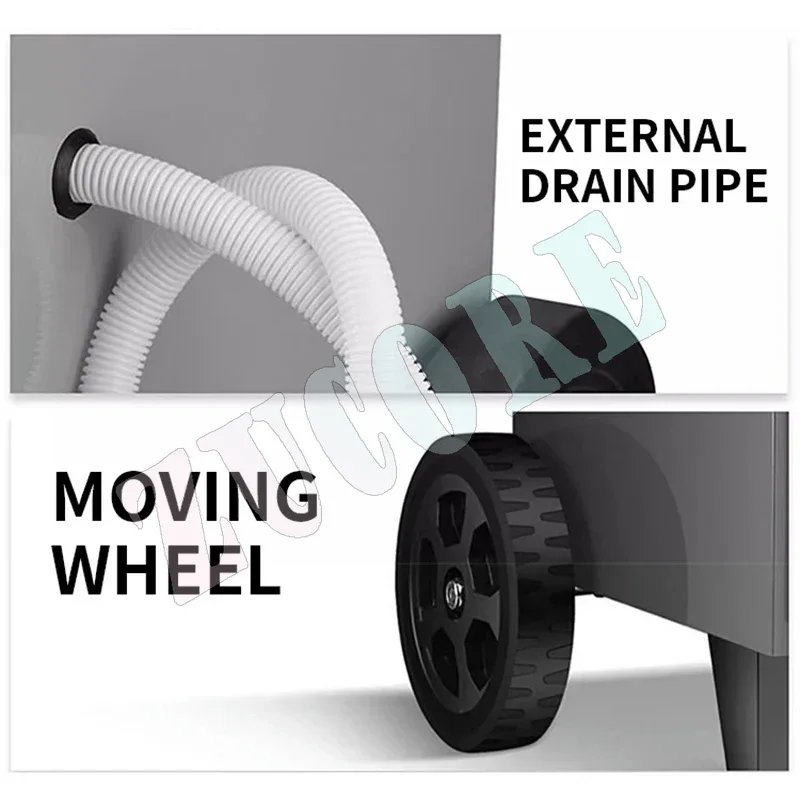 60L/D Luftentfeuchter Industrie 700W Luftentfeuchter Keller Lager Werkstatt Feuchtigkeitsabsorber 7L Wassertank