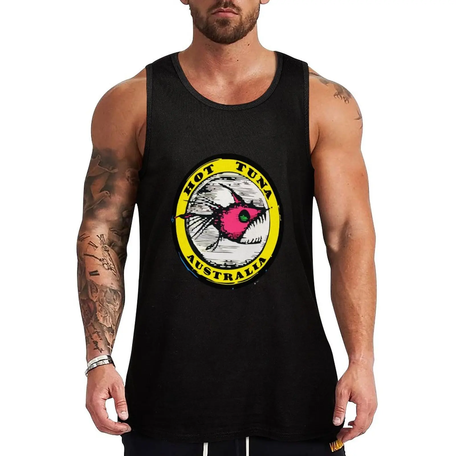 

Tuna T-ShirtHOT... HOT DESIGN LOGO T-Shirt_by gladiatorgreendot_ Tank Top sleeveless tshirts for men Vest male Sports clothing
