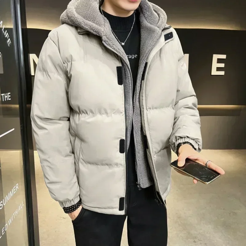 Plus Size 8XL Winter Jacket Hooded Warm Men Parkas Quality Outdoor Coat Windproof Male Cotton Clothing Zipper Solid Color Jacket