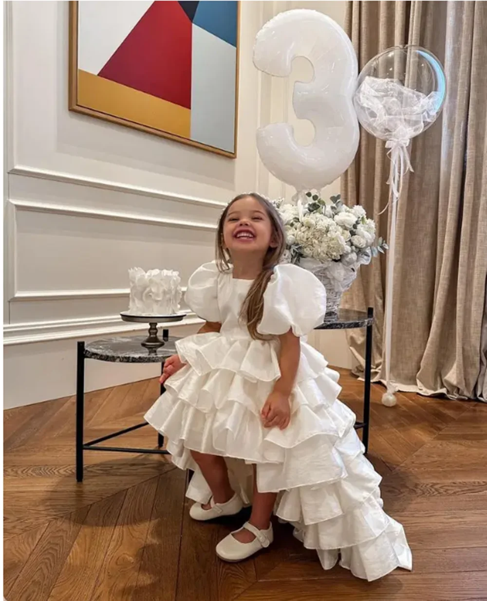 Vestidos de niña de las flores para boda, cumpleaños, Perla Floral, tul, Princesa de lujo, Maxi, baile de dama de honor, vestidos de primera comunión