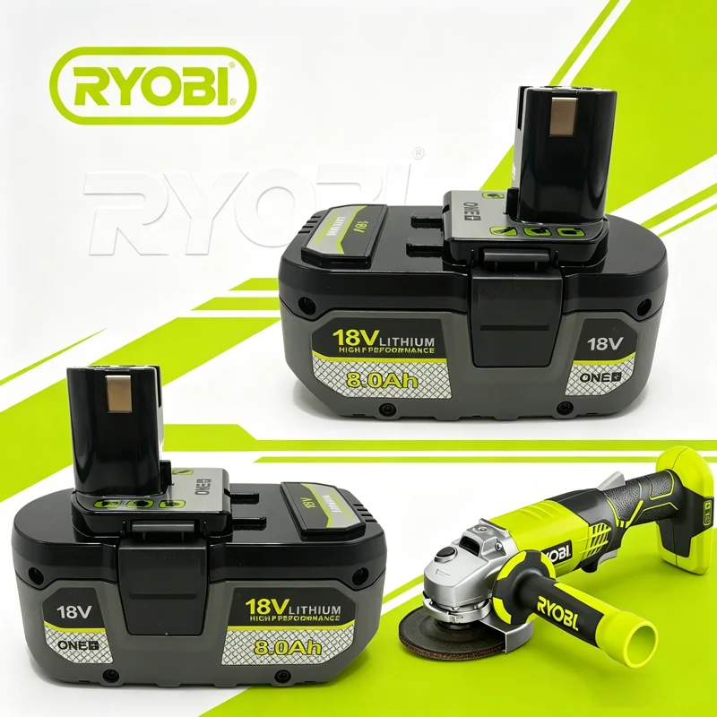 6.0Ah 8.0Ah RYOBI 18V Tools Battery 2026 Upgrade, High-Capacity Li-ion Replacement for P102 P103 P105 P108 P109 P122 P117 P118