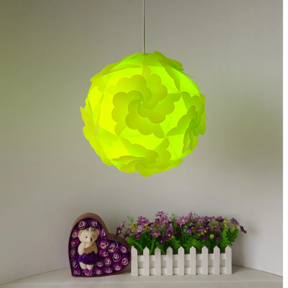 NEW 300MM Petal Flower Modern Contemporary DIY Elements IQ Jigsaw Puzzle ZE Lamp Shade Ceiling Pendant Lamp Ball Light Lighting