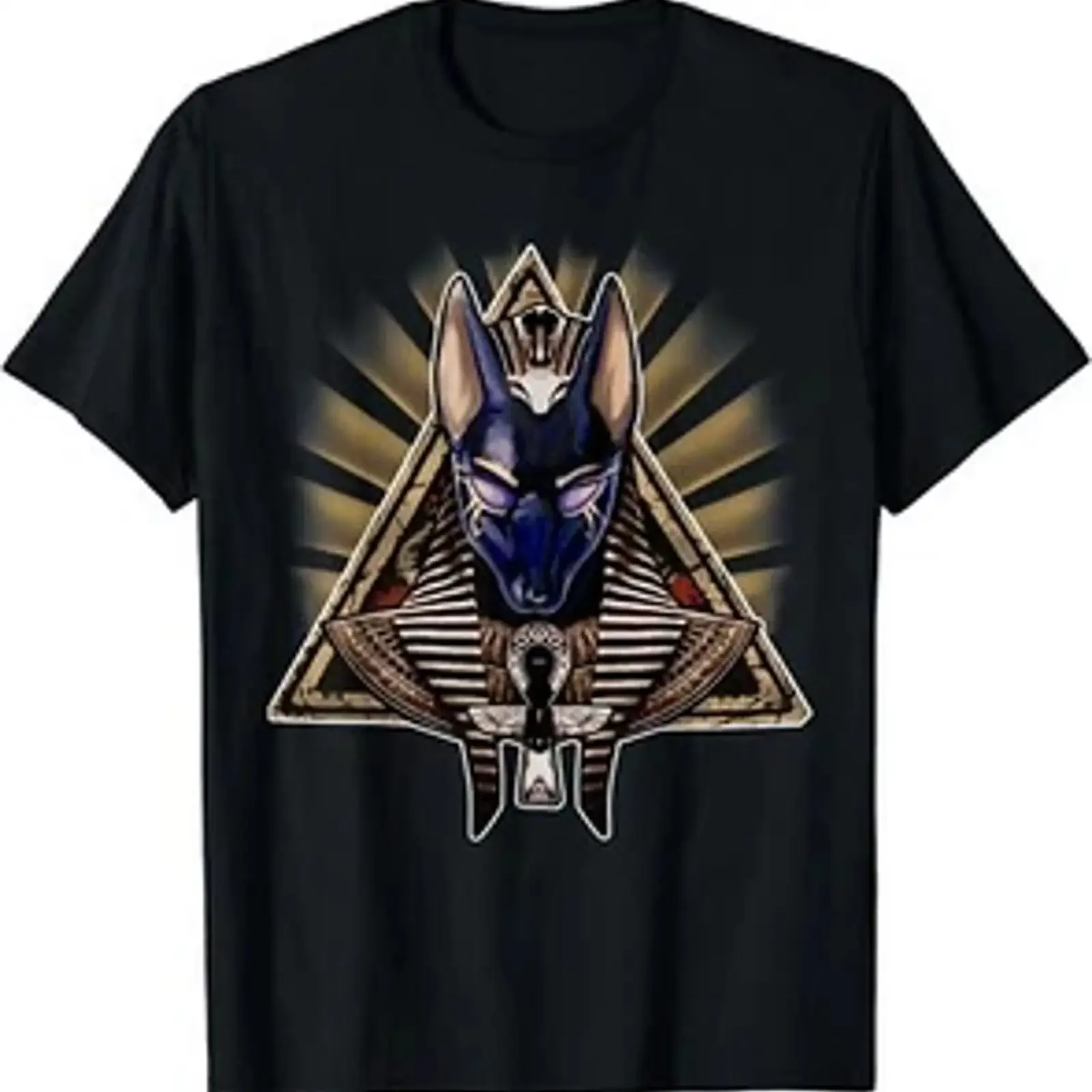 Ancient Egypt Pyramid Ankh Egyptian God Anubis T Shirt Size S 5XL vintage Washed Comfortable designer clothes Stretched graphic