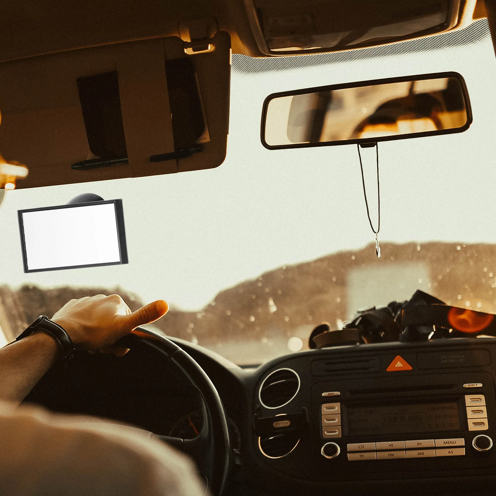 

2Pcs Rearview Auxiliary Mirrors Universal Adjustable Suction Cup Interior Rear View Mirror Replacement Wide Angle High Clarity