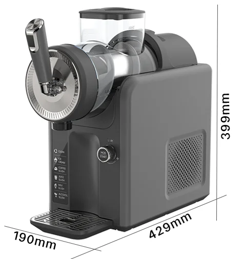 

MT 1.8L High Volume Commercial Snow Melting Machine Fully Automatic Cylinder Slush Machine R290 Compressor For Household Use