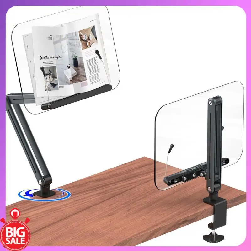 Big Deal Desk Clamp Bookshelf For Reading, Ergonomic Design,Adjustable Height To 20 Inch With Swivel Base Cookbook Holder