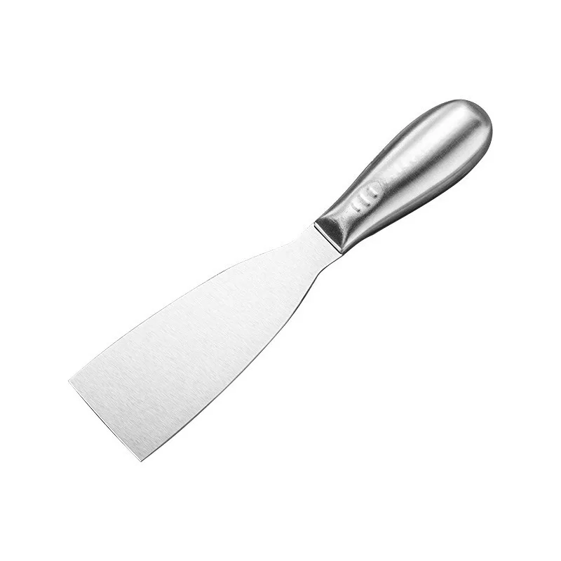 Thickened One Piece Stainless Steel Putty Knife, Durable Wooden Handle Paint Scraper Plastering Tool