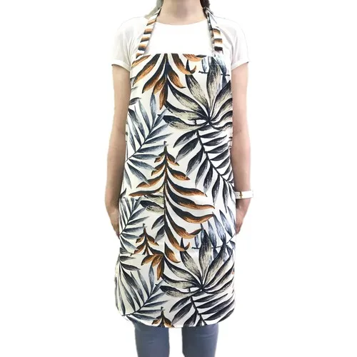 Apr10 Leaf Pattern Unisex Cook Cafe Kitchen Apron