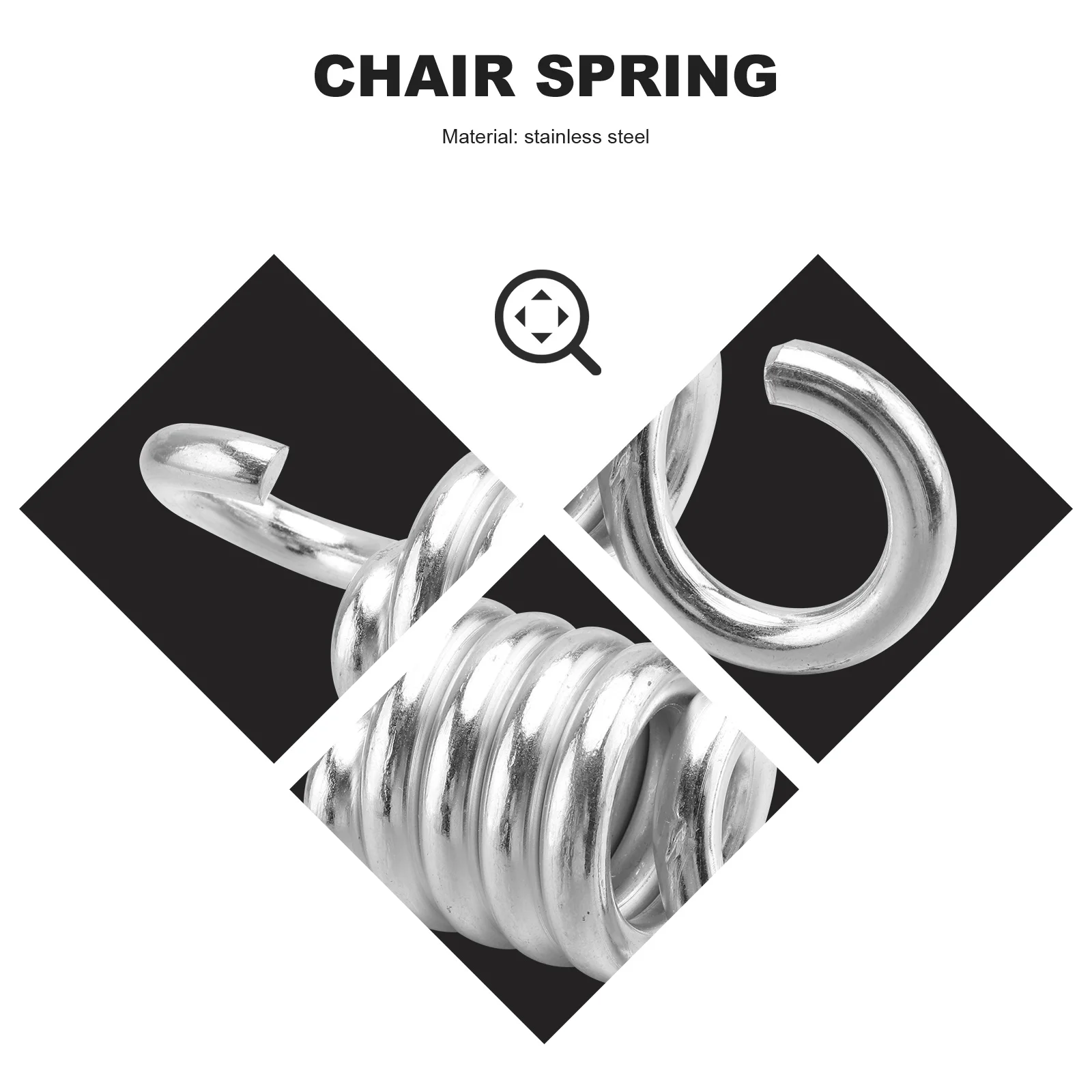 

2Pcs Heavy Duty Hammock Chair Spring 6.7mm Stainless Steel Low Noise Vibration Swivel Hooks Punching Bags Hanging Accessories