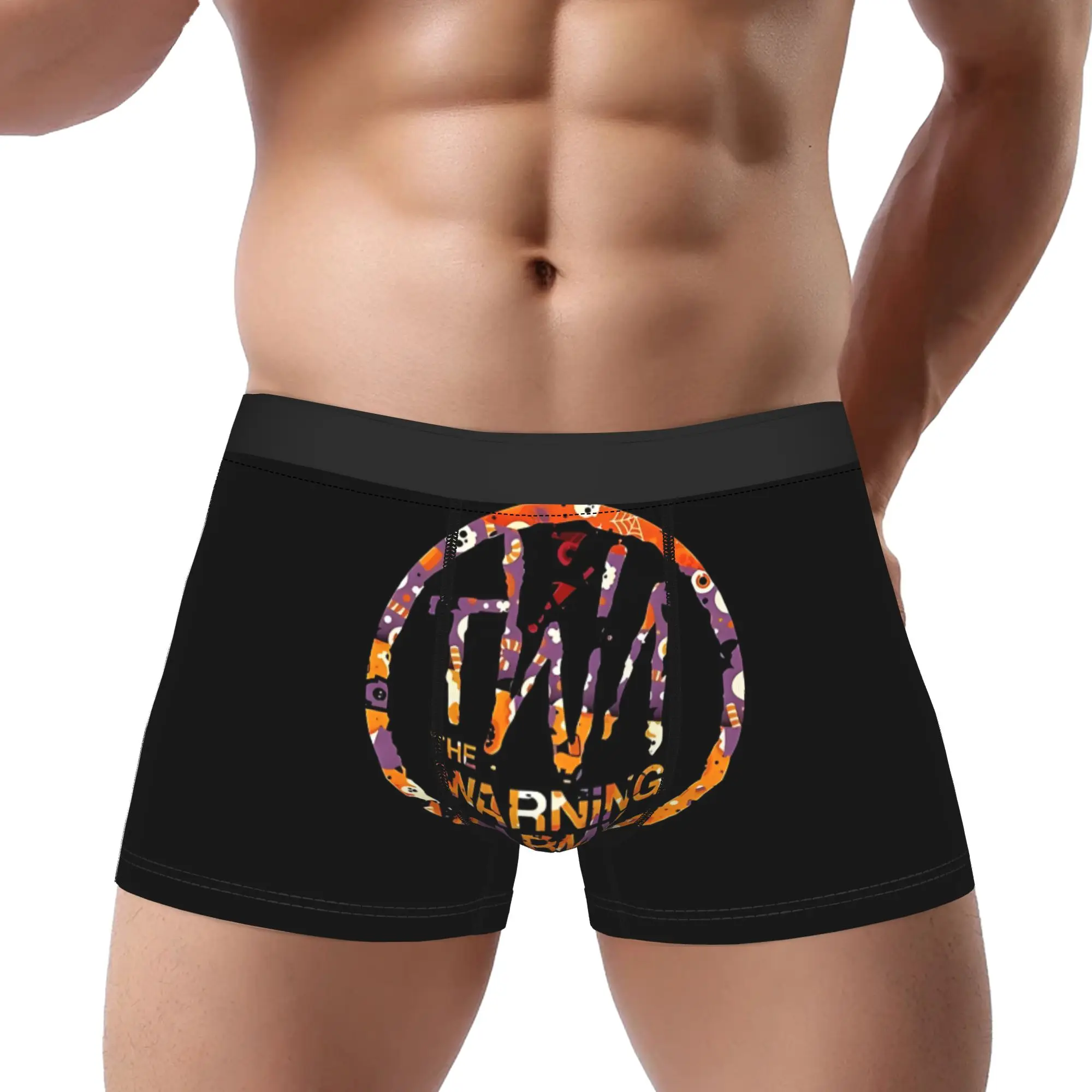 

THE WARNING BAND Underpants Homme Panties Man Underwear THE WARNING Comfortable Shorts Boxer Briefs