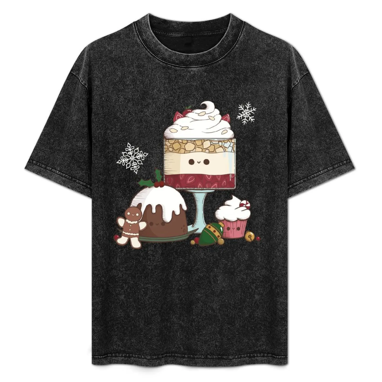 Kawaii Christmas Treats T-Shirt Holiday Simple Tee Shirt