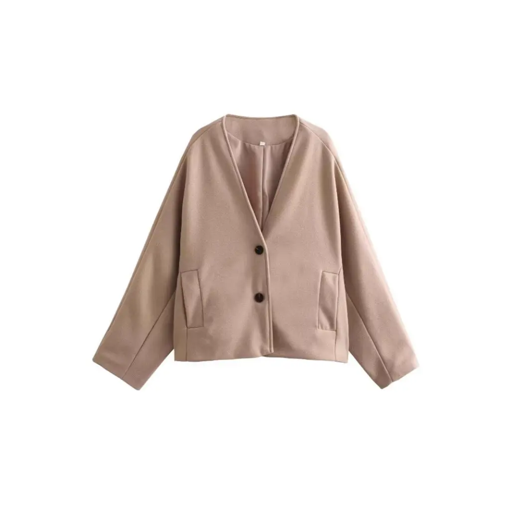 

Women's Spring Autumn Woolen Cardigan European American Style Lazy Wind Coat New Fashion Outerwear for Ladies