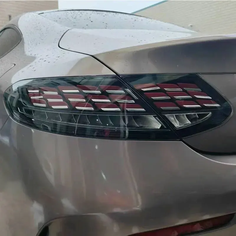 For Mercedes Benz C-Class W205 Coupe 16-23 Upgrade S LED Taillight Assembly Dragon Scale Flow Rear Tail Light Turn Dynamic DRL