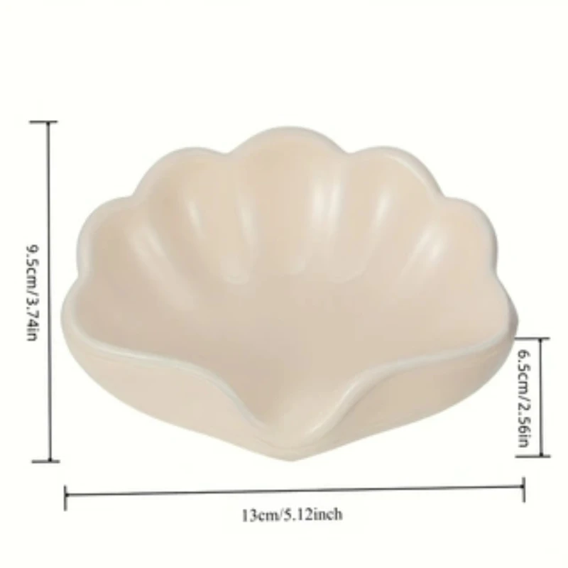 1PC Shell Shape Drain Soap Dish Holder