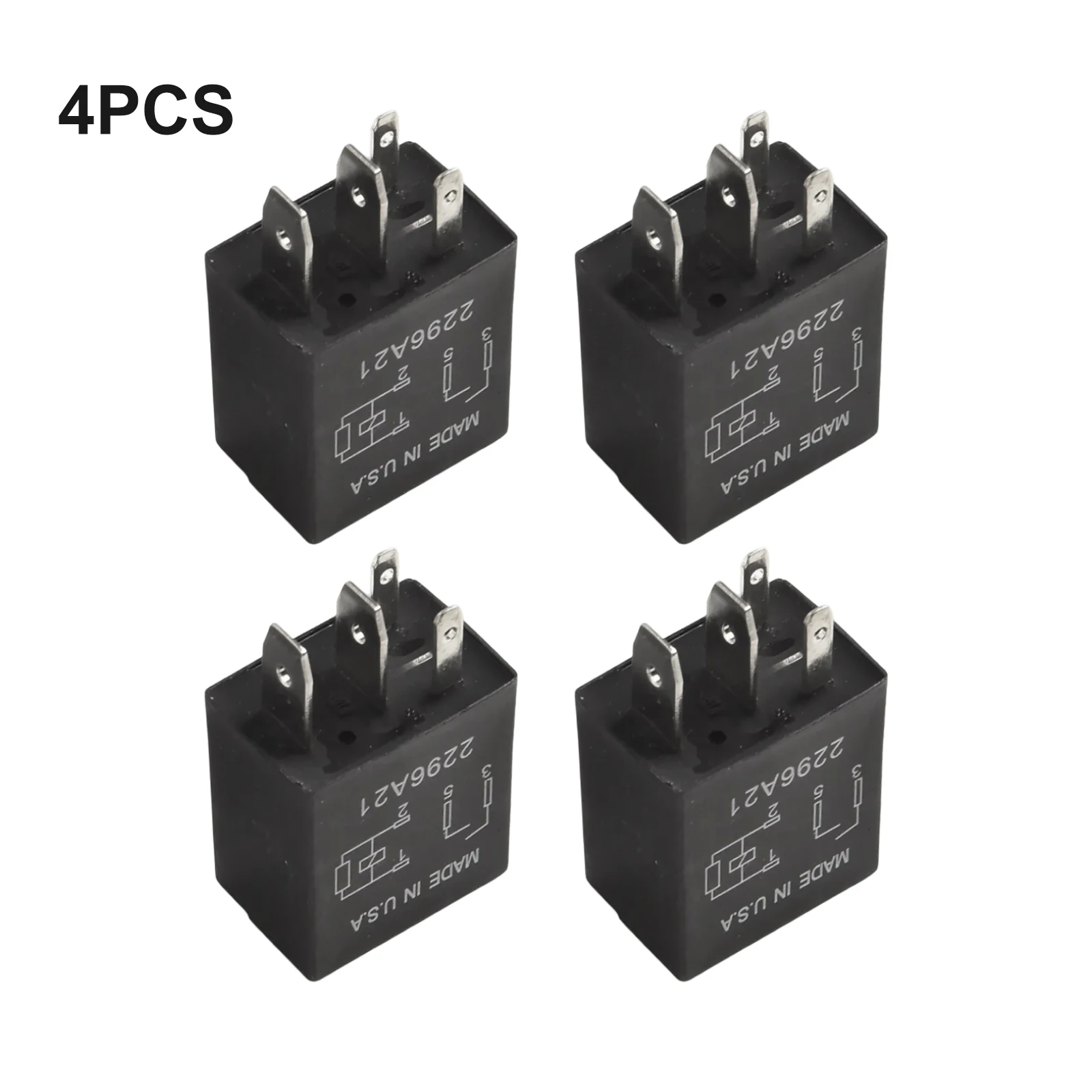 Four Pack of Power Relays Designed to Operate at 12V DC Ideal for Replacement in For Select For Ford Automotive Applications