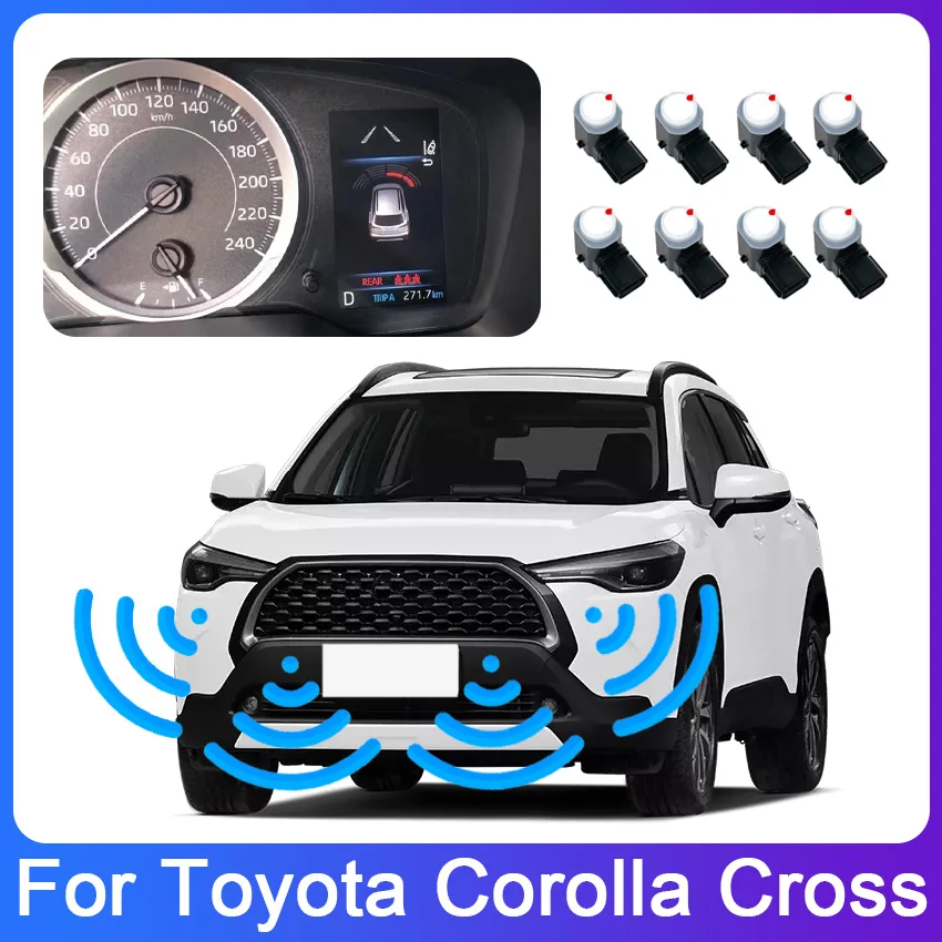 New! Reversing Blind Spot Front Rear Image Radar Sensor Sound Warning Indicator Probe System For Toyota Corolla Cross 2021-2026