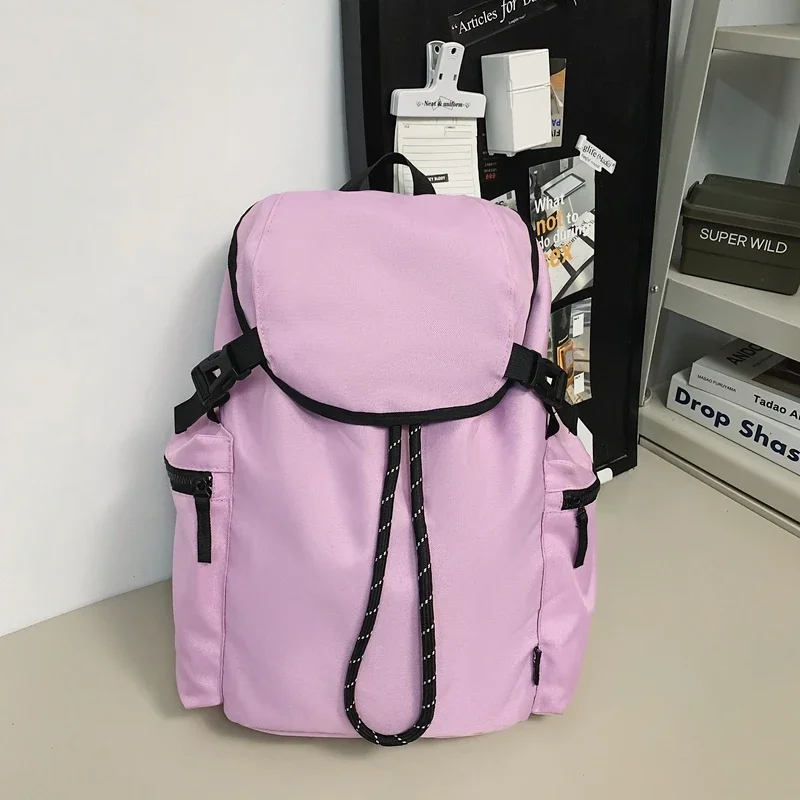 Oxford Textile Zipper 2024 New Product Backpack Solid Soft Handle Softback Casual Backpack Air Cushion Belt Designer Handbag