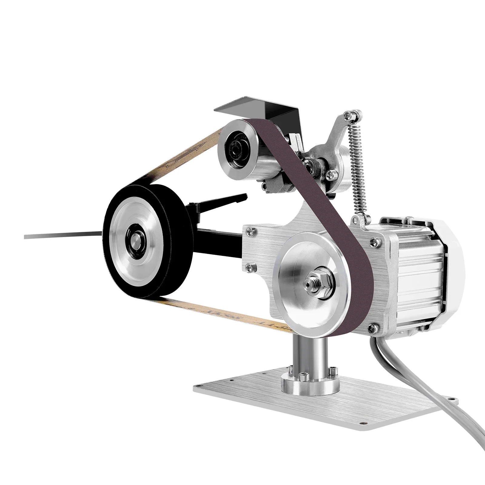 

Belt Sander and Brushless Motor, Bench Grinder Knife Sharpener Large Table Polishing Sander 2 Sanding Ways polisher