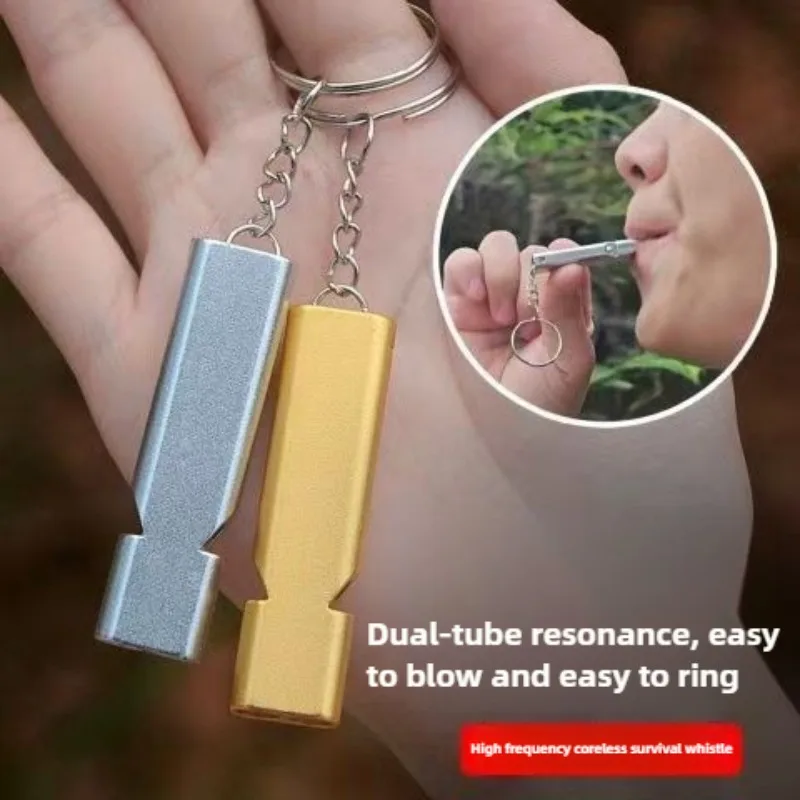 Silbato de supervivencia para acampar al aire libre, silbato de frecuencia, herramienta EDC portátil multifuncional, silbato de emergencia para terremotos SOS