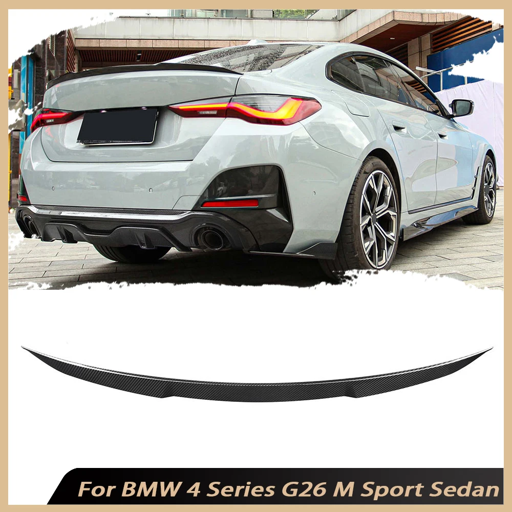 

Dry Carbon Fiber Rear Trunk Duck Spoiler for BMW 4 Series G26 M Sport Sedan 2020+ FRP Duckbill Rear Trunk Wing Spoiler Body Kits