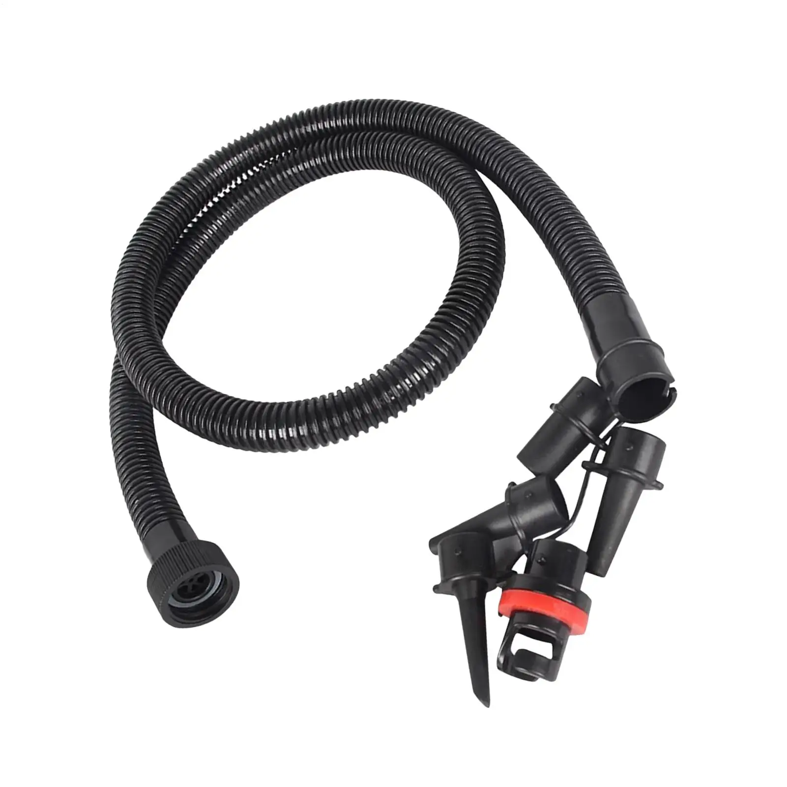 PVC-Luftpumpenschlauch und Anschlussset, 1,2 m aufblasbarer Schlauch mit mehreren Düsengrößen für Kajak, Paddleboard, Surfbrett, Handpumpe