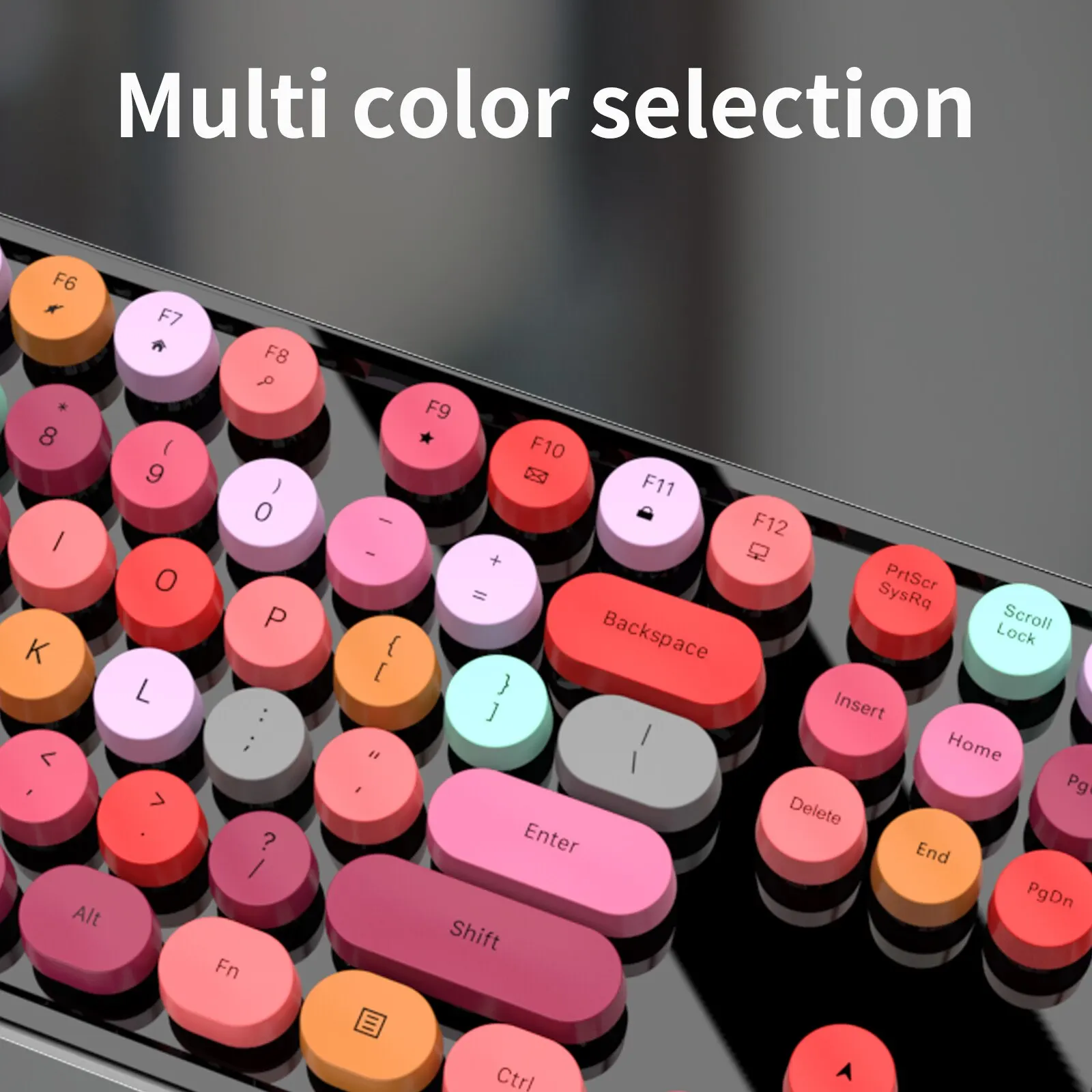 MOFII SWEETWireless Keyboard dan Mouse Combo,2.4G Plug and Play Keyboard mesin tik dan Mouse nirkabel Set untuk Windows, Desktop