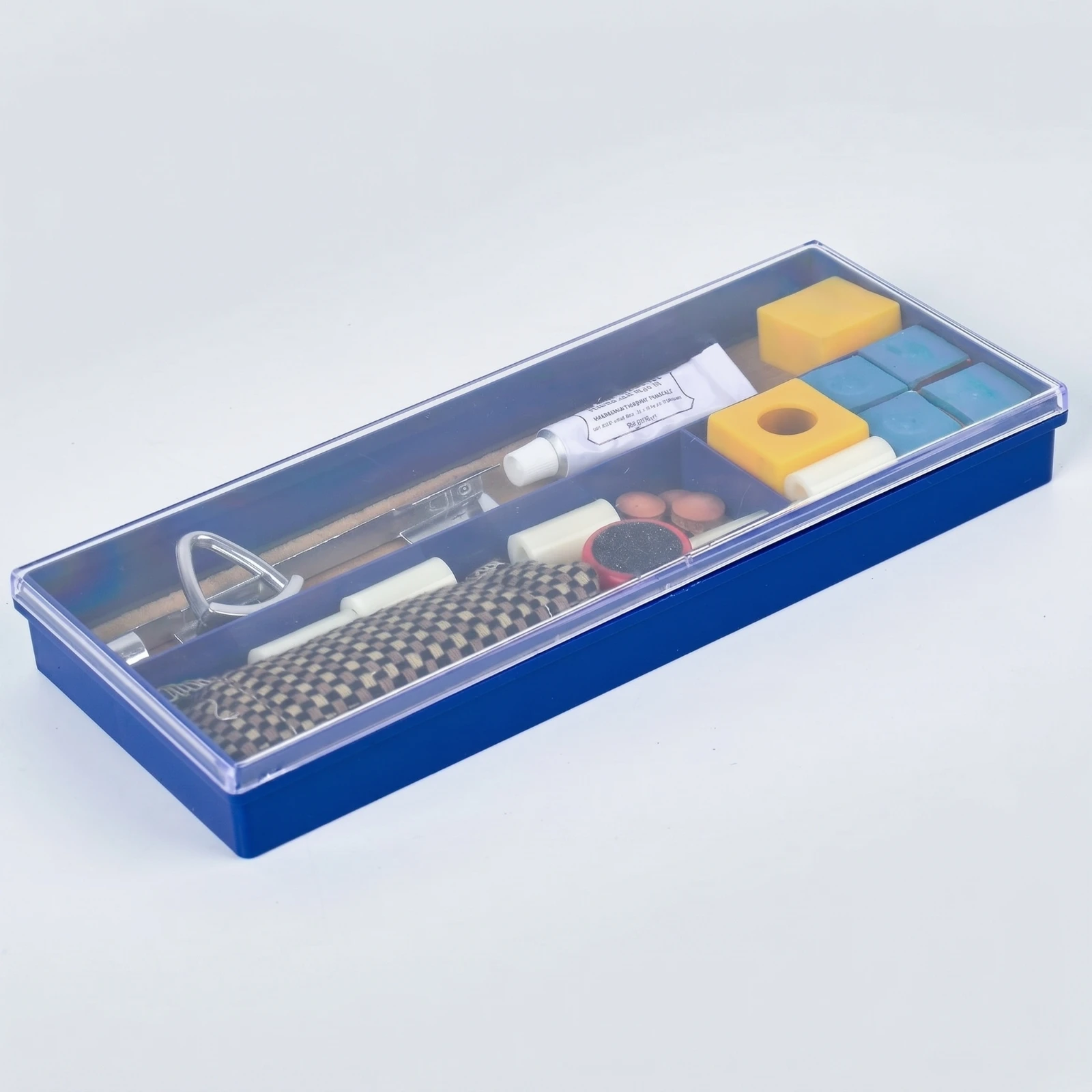 Cue Repair Kit with Case Transparent Billiard Chalk Cue Repair Kit Compact Portable for Pool Players, Game Rooms