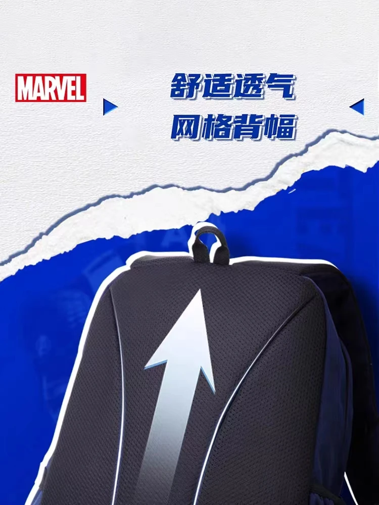 Disney Marvel Jungen Schultaschen Klasse 2-6 Captain America Grundschüler Schulter Orthopädischer Rucksack Große Kapazität Mochilas