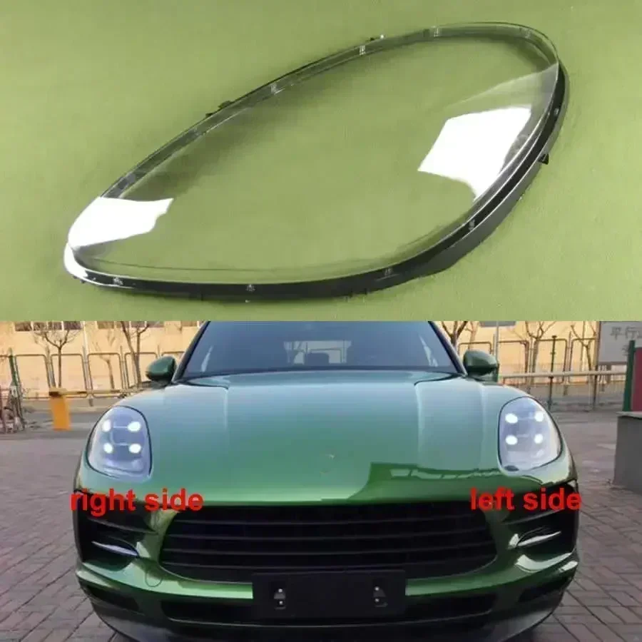 For Porsche Macan 2018-2021 Headlight Lens Cover Transparent Lampshade Headlamp Shell Plexiglass Auto Replacement Parts