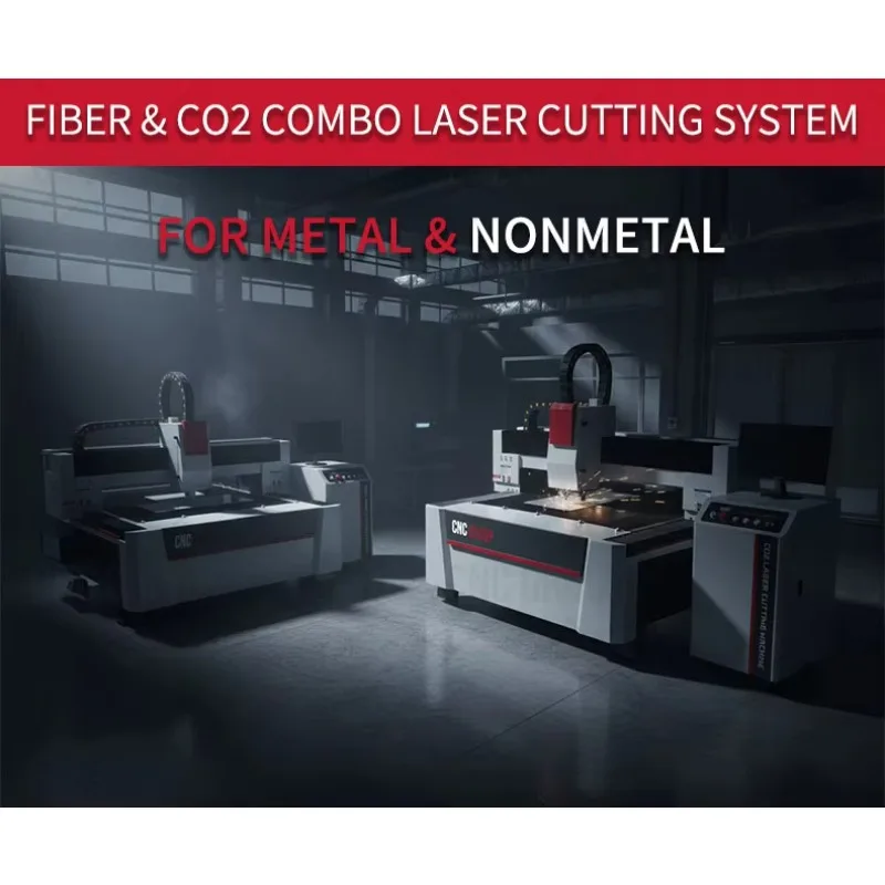 Fiber Optic CO2 Cutting Machine  2 in 1 1500W