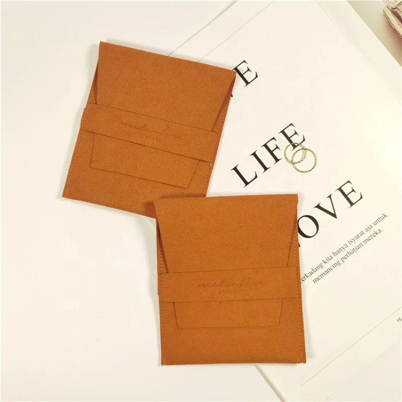 envelope elegante empoeirado 8x8cm envelope bolsa de joias de microfibra com personalizado