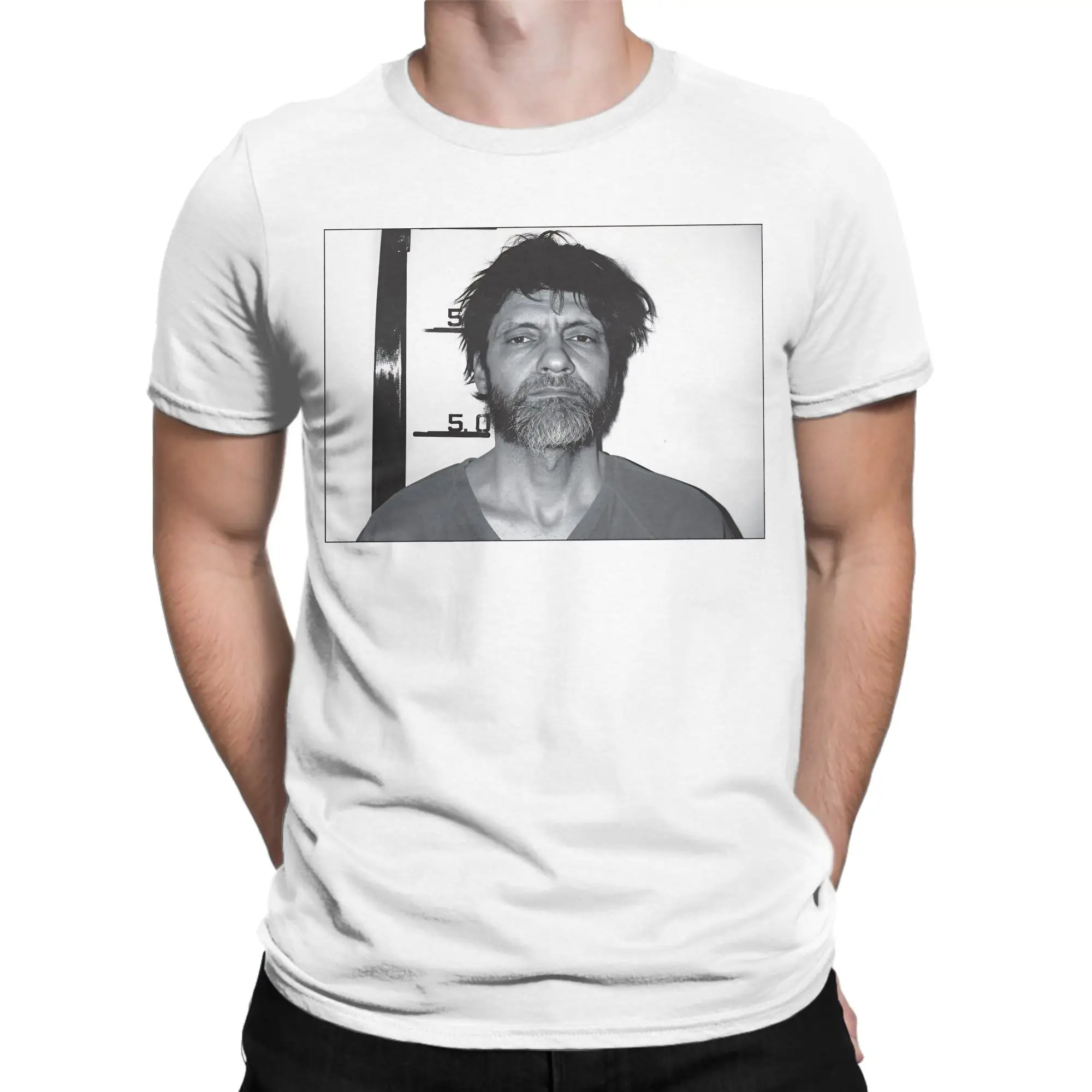 Man T-Shirt Ted Kaczynski T Shirts Trendy Cool  Summer Tees Y2K Funny Print Cotton Clothes Plus Size