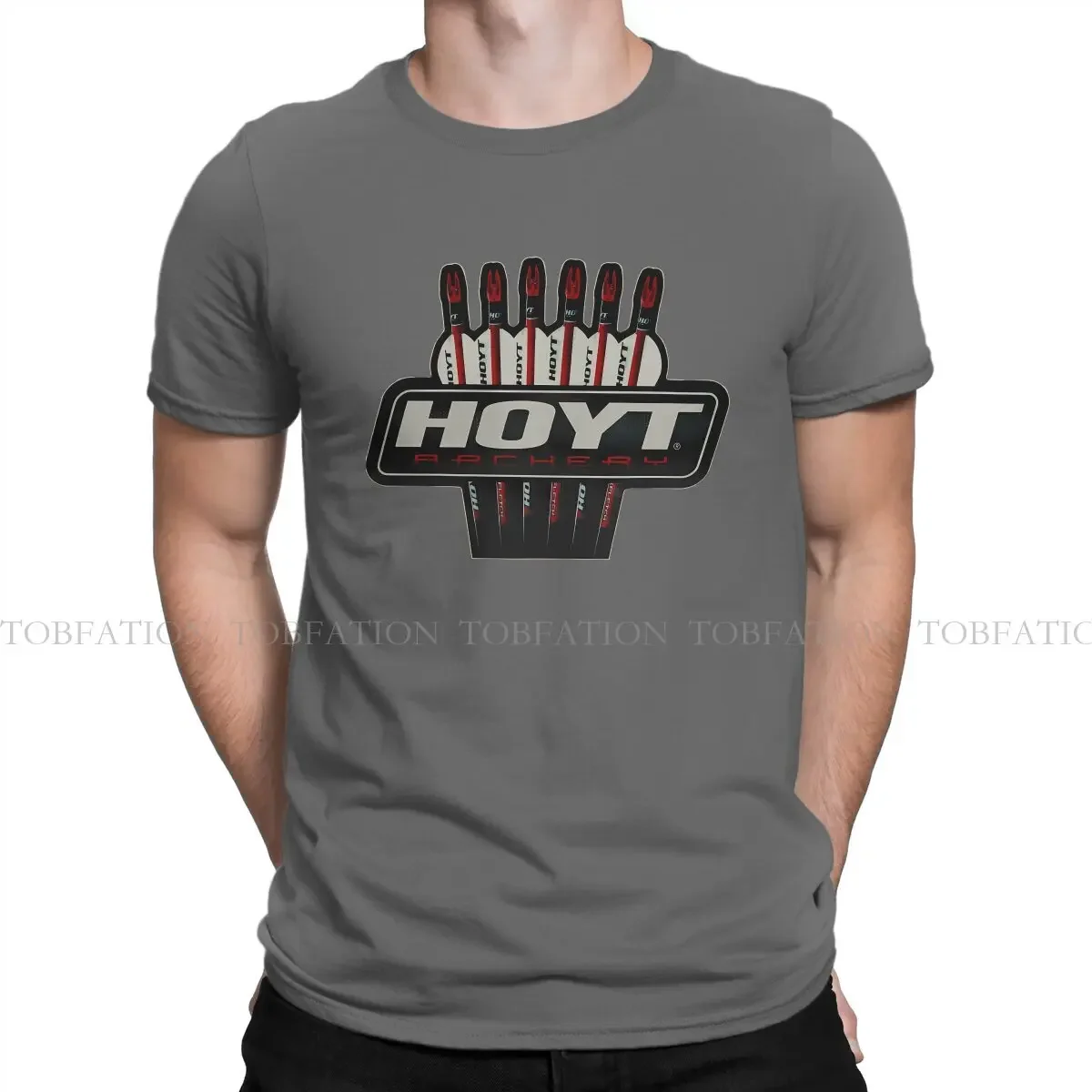Hoyt Round Collar TShirt Archery Sports Pure Cotton Basic T Shirt Man's Clothes Individuality Hot Sale