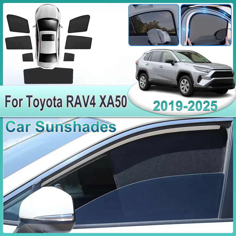 

Солнцезащитный козырек для Toyota RAV4 XA50, аксессуары Suzuki Across 2019-2025, автомобильные магнитные боковые шторки-сетки, аксессуары для автомобиля
